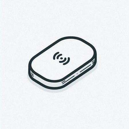Wireless connection isometric 3d icon isolated on the white background