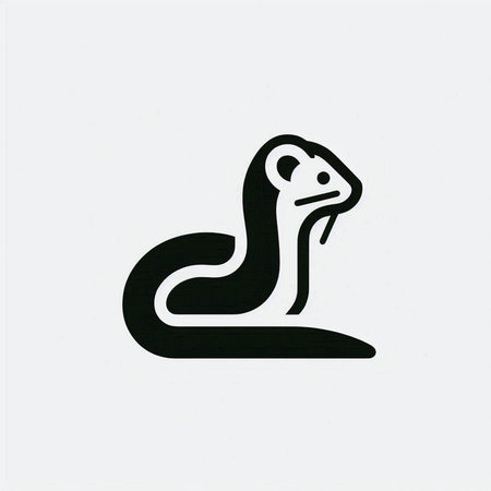 snake icon, vector illustration, eps10, no transparencyの写真素材