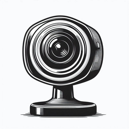 web camera isolated on white background, web camera icon, web camera