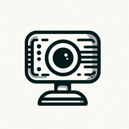 Video camera icon, vector illustration. Flat design style, high resolution.