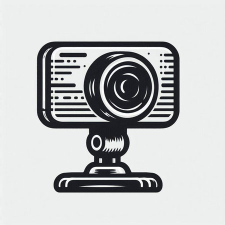 Webcam icon. Vector illustration of a web camera. Webcam icon.