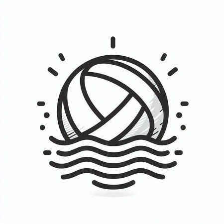 volleyball vector icon isolated on a white background. volleyball iconの写真素材
