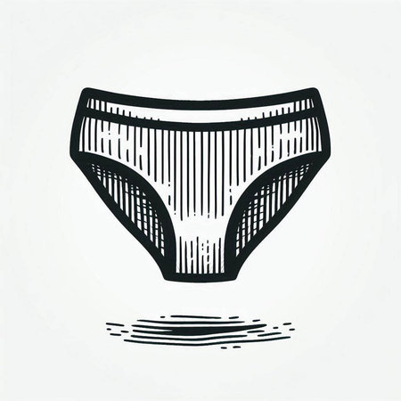 Women's panties. Hand drawn vector illustration in vintage engraved style.