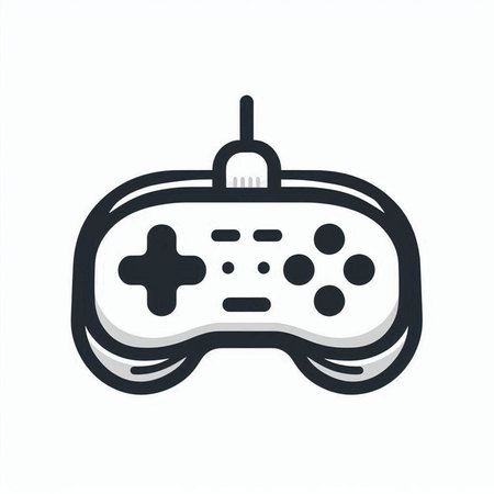 Gamepad icon on white background. Vector illustration. EPS 10.