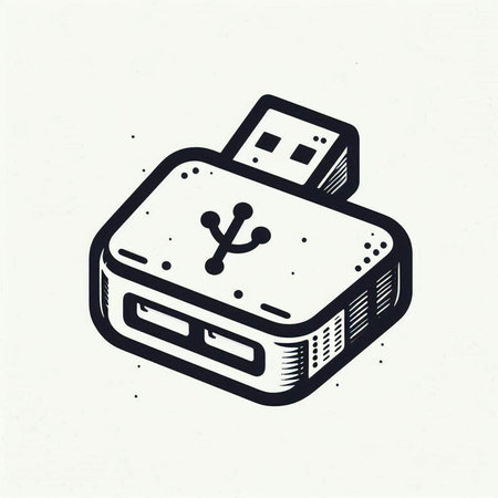 Usb icon. Usb flash drive symbol. Vector illustration.