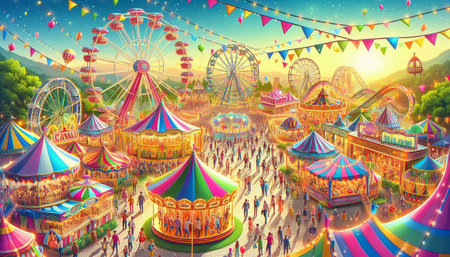 Amusement park in Munich, Germany. It is the largest amusement park in Europe.