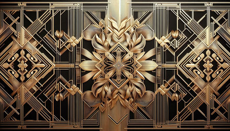Luxury background with golden ornament. Computer generated 3D photo rendering.