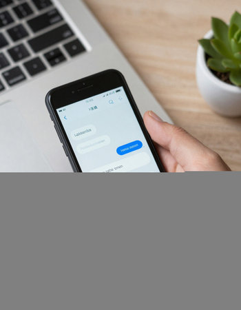 Woman hand holding iPhone X with Facebook messenger app on the screen. Facebook is a social networking service.