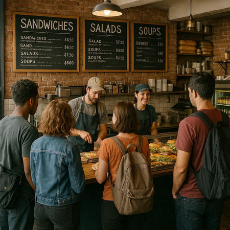 Coffee Shop Cafeteria Barista Cafe Restaurant Staff Service Concept