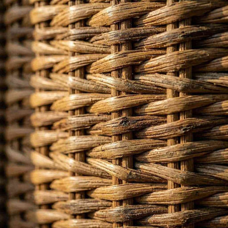 Rattan texture for background. Close-up of a wicker basket.