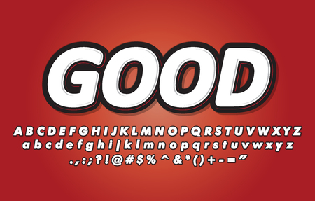 Cartoon alphabet style for stickerのイラスト素材
