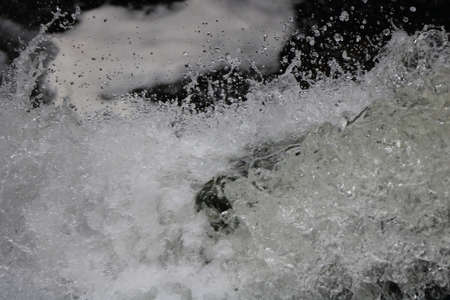 Splashing water in Altai river