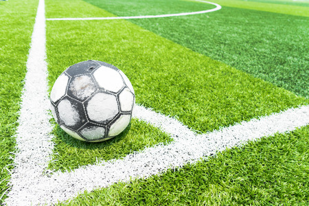 Sport Field With Artificial Turf for playing soccer or futsal .の写真素材