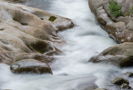 Small waterfall in the morning.の写真素材