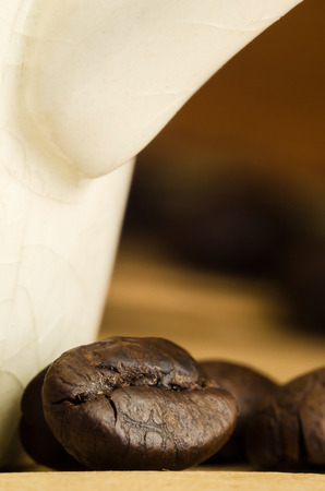 Hot coffee cup with selective focus.の写真素材