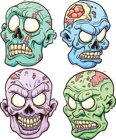 Zombie heads  のイラスト素材
