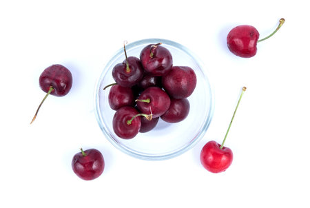 Cherry isolated on white backgroundの写真素材