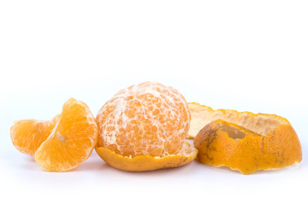 fresh Orange on a white backgroundの写真素材