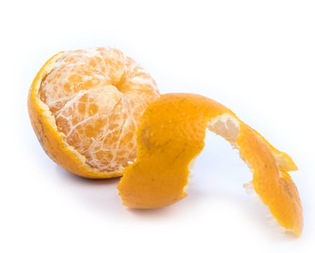 fresh Orange on a white backgroundの写真素材