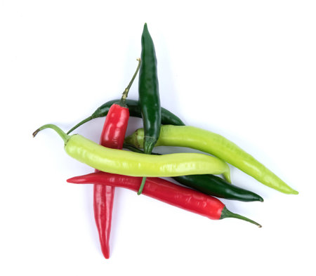 chili pepper isolated on a white backgroundの写真素材