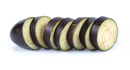 Eggplant isolated on whiteの写真素材
