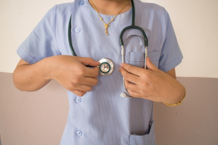 nurse with stethoscopeの写真素材