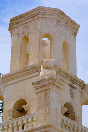 Tower at an old Spanish Missionの写真素材