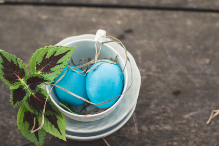 Easter eggs rustic photo illustration