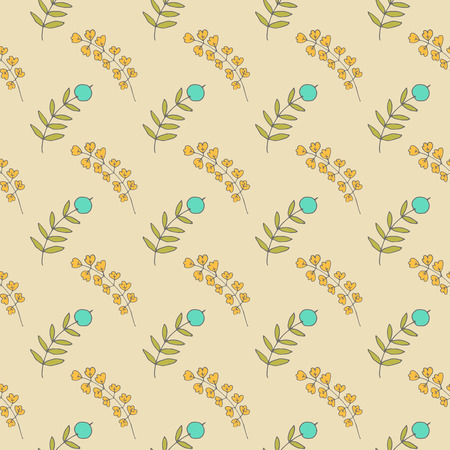 Hand drawn floral vector seamless pattern for scrapbooking, fabric and wallpapers.