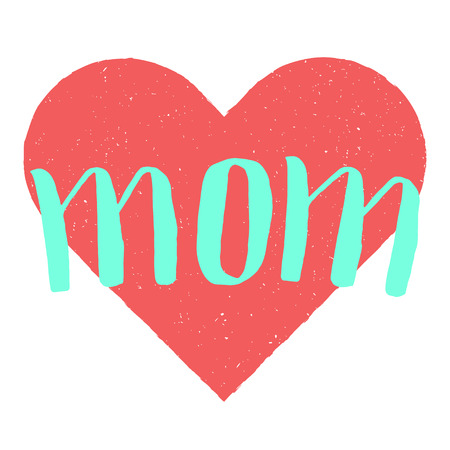 Happy mother's day hand drawn lettering motivating congratulation cardのイラスト素材