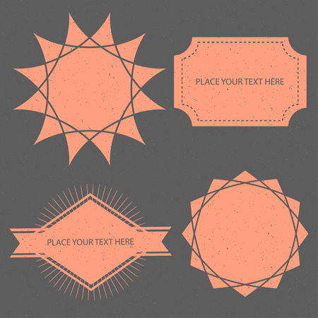 Hipster  graphic dusty textured simple flat badgeのイラスト素材