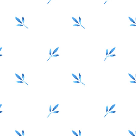 Hand drawn watercolor vector seamless floral patternのイラスト素材