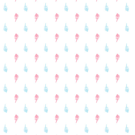 Hand drawn doodle vector seamless feather patternのイラスト素材