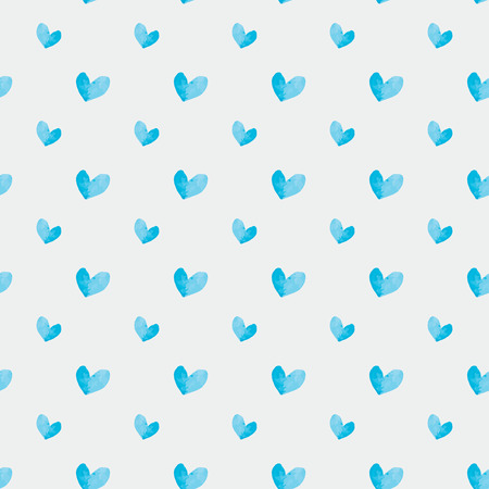 Stylish pattern with watercolor hearts. Vector illustrationのイラスト素材