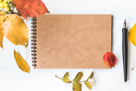 Identity and craft mockup set with retro filter effect. Cute vintage mock up on wooden background. Autumn styled mock-up.の写真素材