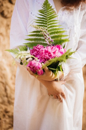 Photo of elegant female hands. Cute and vintage photos for blogs.の写真素材