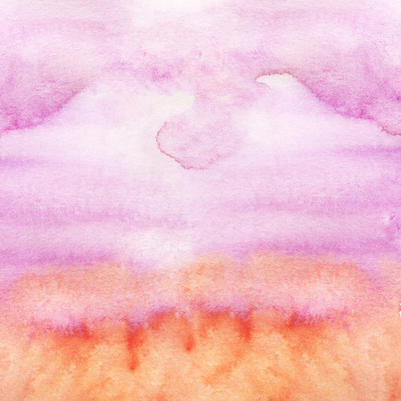Unique washed background. Hand painted watercolor texture.の写真素材