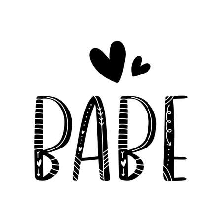 Cute hand drawn lettering modern calligraphy composition.のイラスト素材