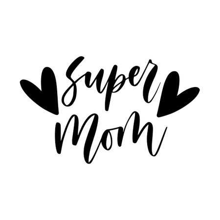 Happy mothers day. Lettering composition with floral doodle elements.のイラスト素材