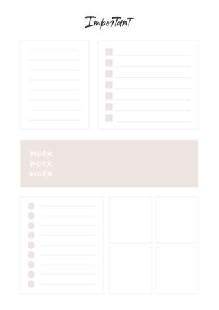 Planner for life and business, planner sheets, organizer for personal and work issuesのイラスト素材
