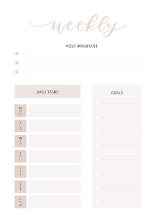 Planner for life and business, planner sheets, organizer for personal and work issuesのイラスト素材