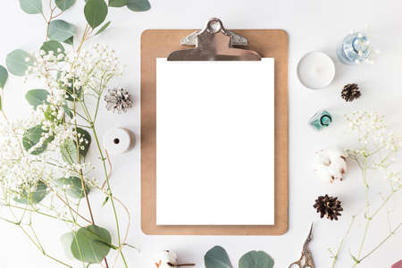 Stylish branding mockup to display your artworks.の写真素材