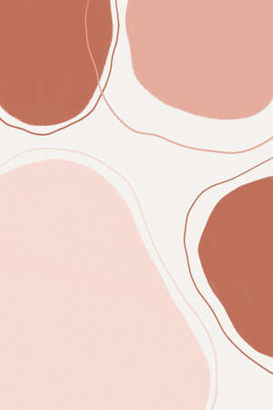 Abstract modern background. Hand drawn contemporary trendy illustrations. Posters, print, wall art, social media.の写真素材