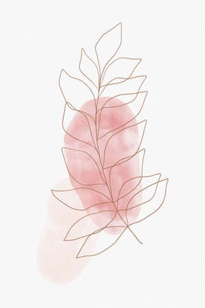 Abstract modern background. Hand drawn contemporary trendy illustrations. Posters, print, wall art, social media.の写真素材