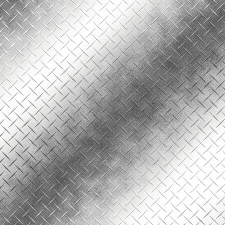 Silver Diamond Plate Metallic Surface Glossy Texture Graphic Backgroundの写真素材