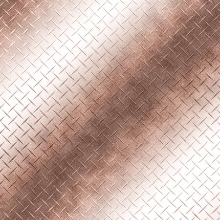 Rose Gold Diamond Plate Metallic Surface Glossy Texture Graphic Backgroundの写真素材