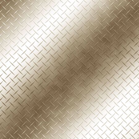 Gold Diamond Plate Metallic Surface Glossy Texture Graphic Backgroundの写真素材