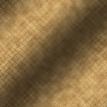 Gold Diamond Plate Metallic Surface Glossy Texture Graphic Backgroundの写真素材