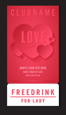 valentines day banner vector designのイラスト素材