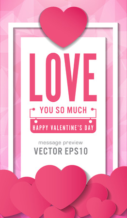 valentine concept, template card vector designのイラスト素材